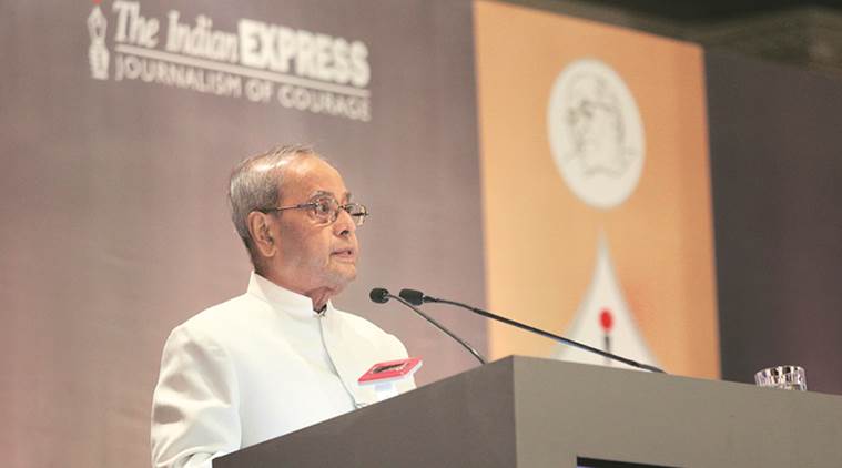 pranab mukherjee, Pranab Mukherjee speech, Ramanth Goenka Lecture, Pranab mukherjee RNG lecture full text, President Pranab Mukherjee, RNG lecture, Pranab Mukherjee RNG, Pranab Mukherjee lecture, Pranab Mukherjee news, India news