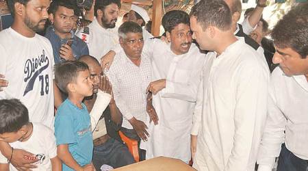Denied entry to violence-hit village, Rahul Gandhi meets clash victims at Saharanpur border