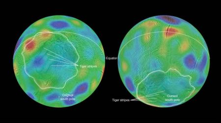 NASA’s Cassini finds Saturn’s moon Enceladus may have tipped over