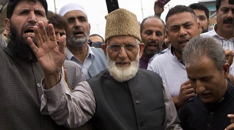 Syed Ali Shah Geelani, geelani son, geelani son ill, gilani terror funding, terror funding, NIA, kashmir terror funding, naeem geelani in hospital, kashmir terrorism, huriyat, indian express news, india news