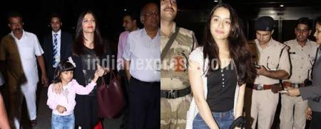 Aishwarya Rai Bachchan travels with daughter Aradhya, Shraddha Kapoor looks uber cool at the airport