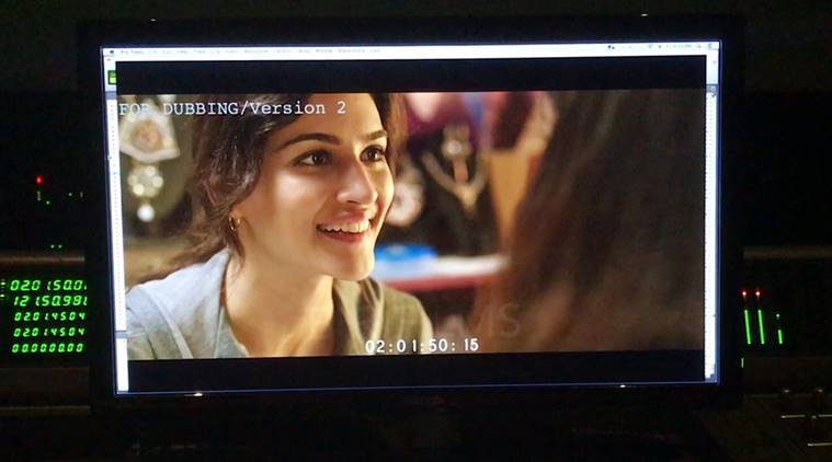 Kriti Sanon shared a dubbing still from Bareilly Ki Barfi. Is this her look from her next film? See photo - The Indian Express