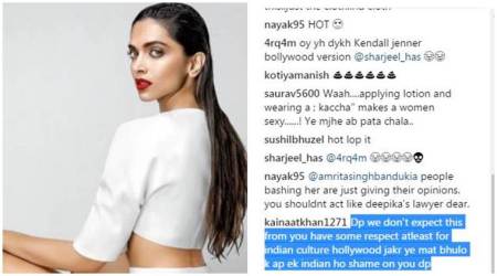 Deepika Padukone slammed for sharing a hot photo on social media, she replied by posting another one