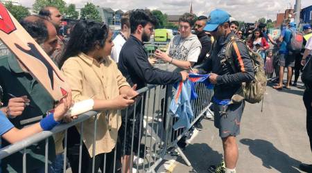 ICC Champions Trophy 2017: MS Dhoni, Virat Kohli delight fans after net sessions, see pics