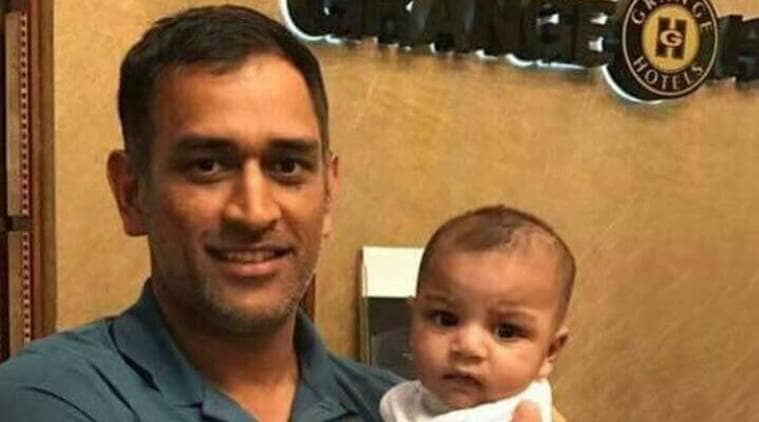 Image result for MS Dhoni’s photo with Sarfraz Ahmed’s son