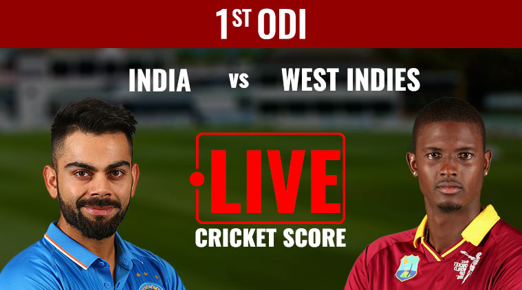 India Vs West Indies Live Score 1st Odi India Steady Against West Indies The Indian Express 5904