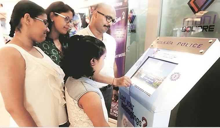 Digital Kiosks, Kolkata Police, Kolkata, Indian Express News