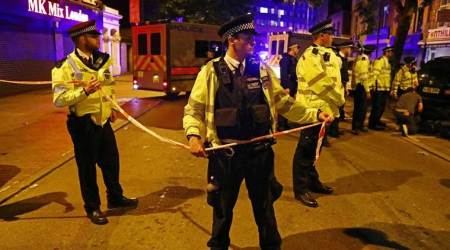 Image result for Van rams worshippers leaving London mosque, injuring 10