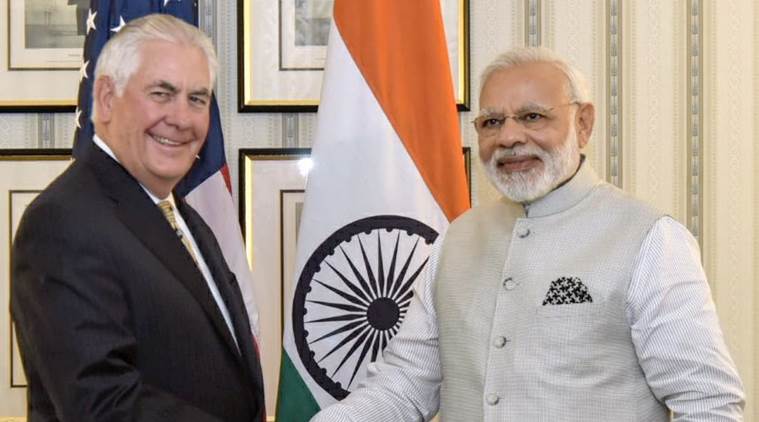 Image result for US Secretary of State Rex Tillerson with modi