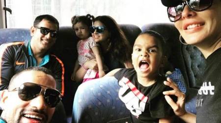 Shikhar Dhawan, MS Dhoni families together on the way to Antigua for 3rd ODI