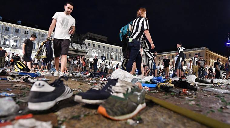 turin, stampede, world news, indian express news