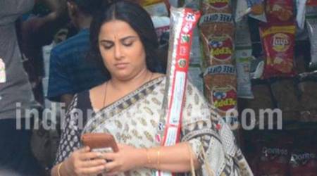 Vidya Balan shoots for her upcoming film Tumhari Sulu. What’s new about her look?