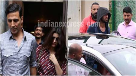 Toilet Ek Prem Katha actor Akshay Kumar spends time with Twinkle Khanna, Ranbir Kapoor plays peek-a-boo with cameras