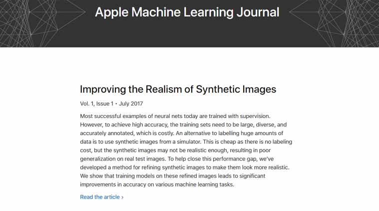 Apple, Apple Machine Learning website, Apple Machine Learning research, Apple AI, Apple iOS 11, Apple iPhone 8, Apple focus on ML, Machine Learning jobs Apple