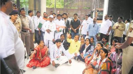 Protest against Indu Sarkar in Pune: Congress workers held for staging dharna without permission