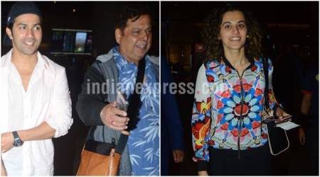 Post Judwaa 2, Varun Dhawan, David Dhawan and Taapsee Pannu spotted at the airport