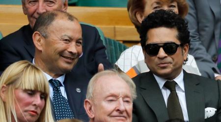 Sachin Tendulkar and wife Anjali attend Roger Federer’s Wimbledon 2017 semi-final match, see pics
