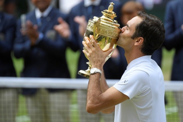 Roger Federer's eight Wimbledon titles in pictures