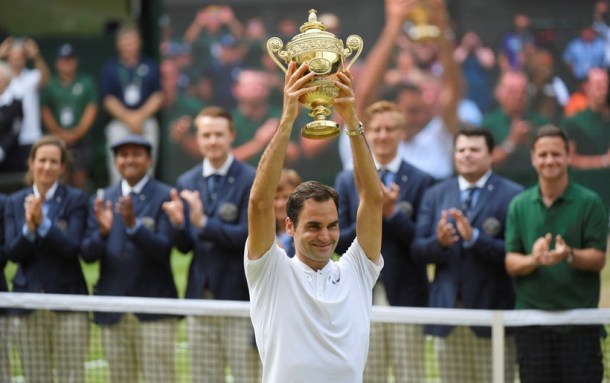 Roger Federer's eight Wimbledon titles in pictures