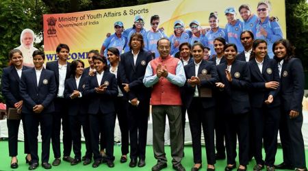 Indian women’s team felicitated in New Delhi for World Cup performance