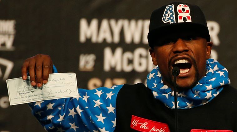 Floyd Mayweather, Manny Pacquiao, IRS, Floyd Mayweather taxes, sports news, indian express