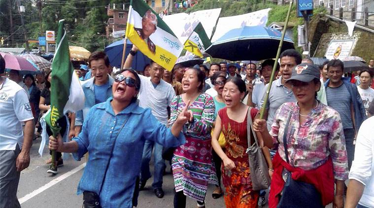 GJM, Darjeeling unrest, Darjeeling protest, Gorkhaland, Yuva Morcha, Darjeeling unrest, India news, Indian Express