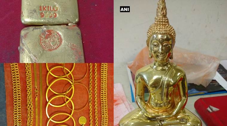 gold, gold smuggling, Mumbai Customs , gold recovered, gold buddha statue, gold bars smuggling