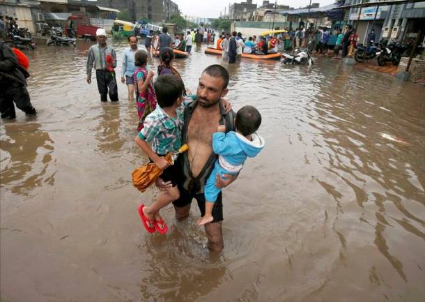 ahmedabad flood, gujarat flood, gujarat flood relief, vijay rupani, vijay rupani on floods, gujarat waterlogging, gujarat flood pictures