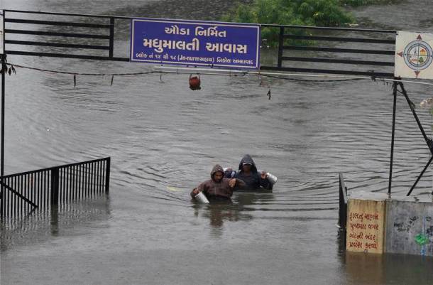 ahmedabad flood, gujarat flood, gujarat flood relief, vijay rupani, vijay rupani on floods, gujarat waterlogging, gujarat flood pictures