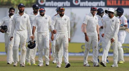 Indian cricket team celebrate opening Test win over Sri Lanka with FIFA challenge, see pic