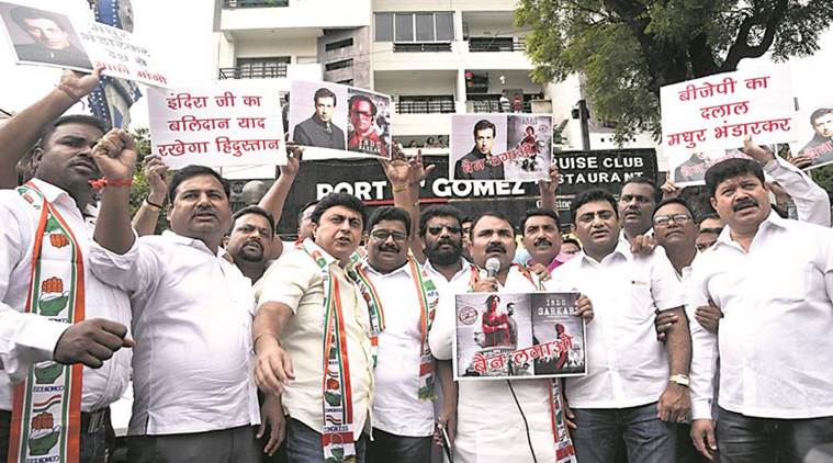 Indu Sarkar face protests, Madhur Bhandarkar film event venue changed, Madhur Bhandarkar new film controversy, Madhur Bhandarkar Film Congress Supporters, 