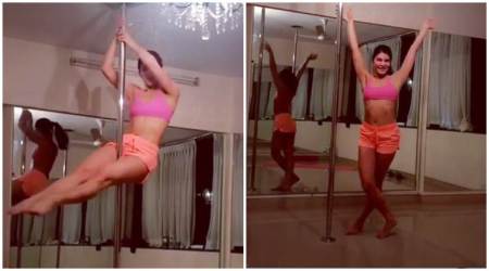 Jacqueline Fernandez is ‘burning the midnight oil’, but with pole dance. Watch video