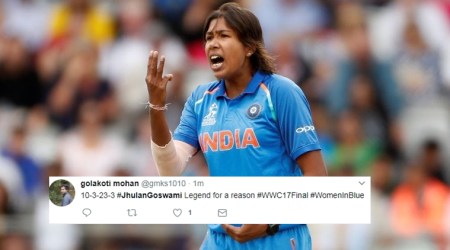 ICC Women’s World Cup 2017: ‘Marvellous job’! Twitterati hail Jhulan Goswami’s performance