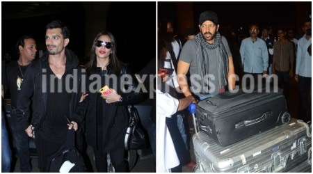 Bipasha Basu and Karan Singh Grover pack their bags for IIFA 2017, Tubelight director Kabir Khan also spotted at airport