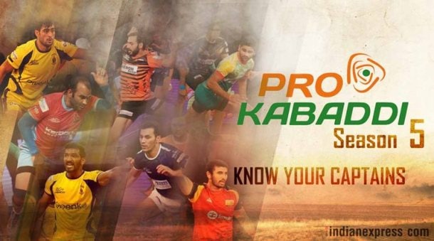 Pro Kabaddi League 2017, PKL season 5, PKL 2017, PKL 12 teams, PKL captains, Anup Kumar, Rahul Chaudhari, Pardeep Narwal, Kabaddi photos, Indian Express