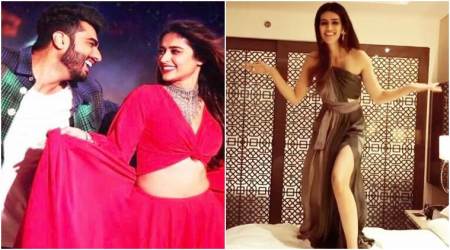 Mubarakan: Kriti Sanon does some ‘palang tod naach’ on Hawa Hawa and Arjun Kapoor is loving it, watch video