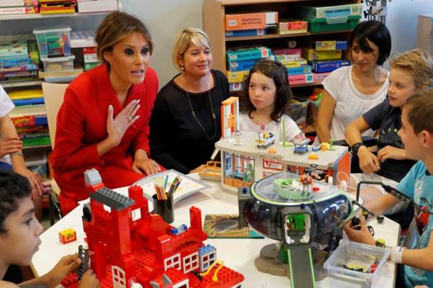 melania trump, donald trump, france, us president, trump france visit, united states, orly airport, paris, air force one, melania dresses, eiffel tower, trump paris tour, indian express