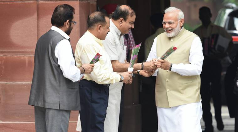 Narendra Modi, Bouquet, Bouquet for PM, Ministry of Home Affairs