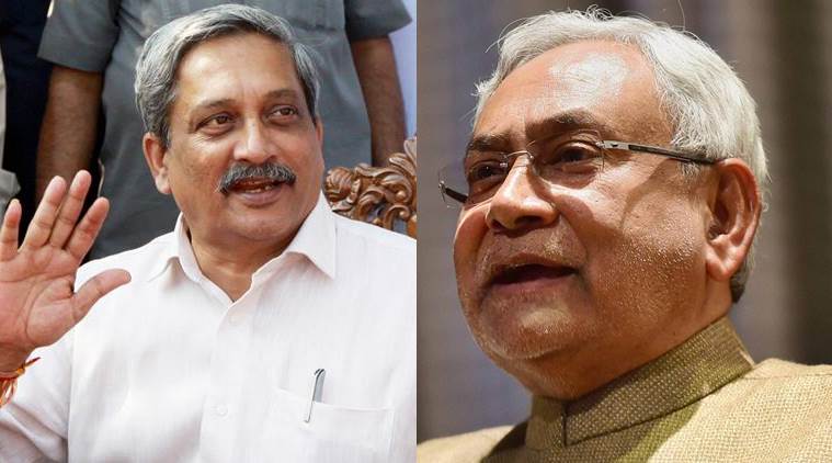 Nitish Kumar, Goa CM, Manohar Parrikar, Parrikar congratulates Nitish Kumar, Lalu yadav, JD(U), BJP,