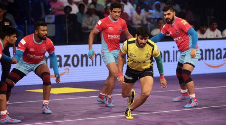 Rahul Chaudhari, Telugu Titans, Tamil Thalaivas, Pro Kabaddi League 2017, PKL season 5, Kabaddi news, Indian Express