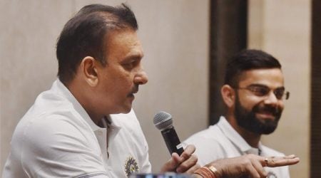 Ravi Shastri ‘unites again’ with Team India; see pics