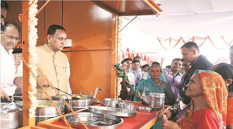 Vijay Rupani, Gujarat Chief Minister Vijay Rupani On Ambani Adani, Shramik Annapurna Yojna Gujarat, Gujarat News, Indian Express News 