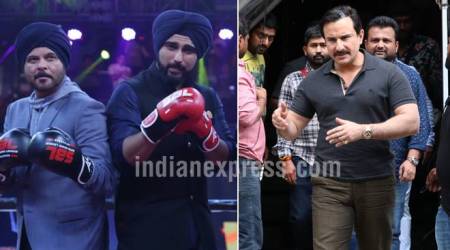 Saif Ali Khan spotted on the sets of his next film Bazaar, team Mubarakan wears boxing gloves and more