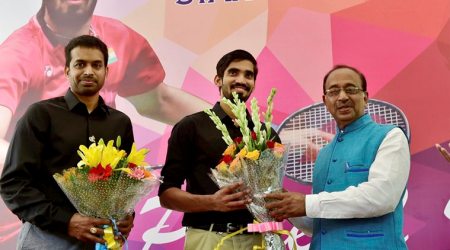 Kidambi Srikanth, Pullela Gopichand felicitated by Sports Minister Vijay Goel