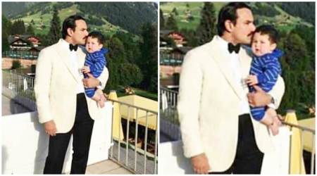 Taimur Ali Khan is posing with daddy Saif Ali Khan and we can see a true Pataudi in him. See their latest photo
