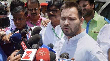 Bihar CM Nitish Kumar speaks to Tejashwi Yadav on sidelines of Cabinet meet
