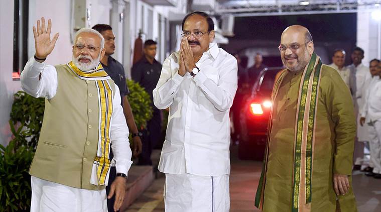  M Venkaiah Naidu, Venkaiah Naidu Vice President candidate, vice-president election, NDA Vice-president nominee Venkaiah Naidu, BJP, Gopal Krishna Gandhi, india news, indian express