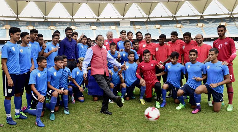fifa u17 world cup, india u17 team, vijay goel, india sports minister, sports news, football news, indian express