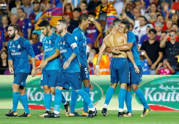 Barcelona vs Real Madrid, Spanish Super Cup 1st leg, Cristiano Ronaldo, El Clasico, Lionel Messi, sports gallery, football, Indian Express