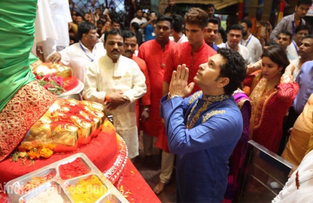 lalbaughcha raja, ganpati, sachin tendulkar, tendulkar, tendulkar ganpati, ganesh chaturthi, indian express